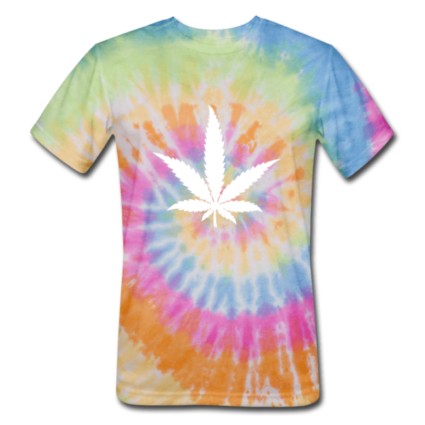 SPOD Unisex Tie Dye T-Shirt rainbow / S Marijuana Leaf Tie Dye T-Shirt