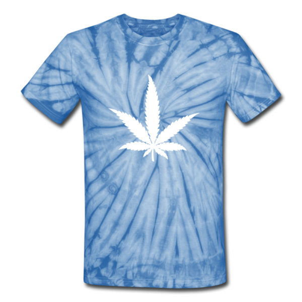 SPOD Unisex Tie Dye T-Shirt spider baby blue / S Marijuana Leaf Tie Dye T-Shirt