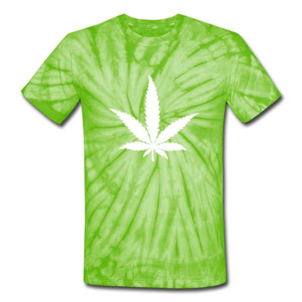 SPOD Unisex Tie Dye T-Shirt spider lime green / S Marijuana Leaf Tie Dye T-Shirt