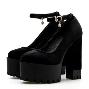 Kinky Cloth 200001012 Mary Jane Chunky Heels Platform Shoes