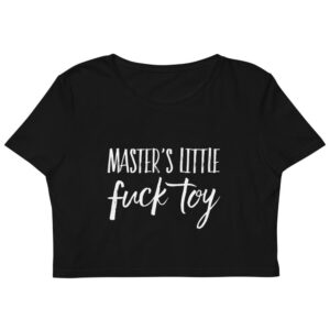 Kinky Cloth XS Master's Little Fuck Toy White Organic Crop Top