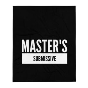 Kinky Cloth masters submissive white Throw Blanket