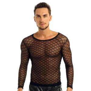 Kinky Cloth Mens Fishnet See-Through Top