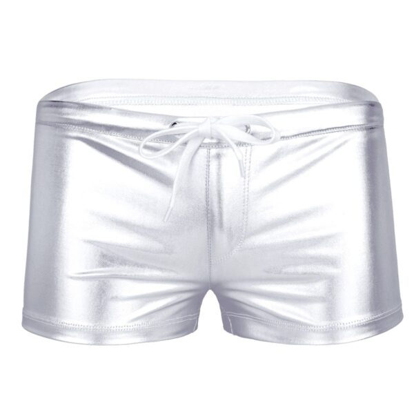 Kinky Cloth Silver / M Mens Shiny Metallic Party Shorts