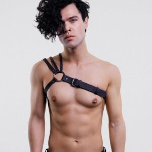 Kinky Cloth 200000298 Mens Strappy Leather Harness