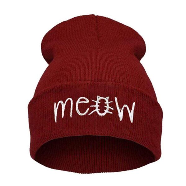 Kinky Cloth accessories Wine red Meow Beanie