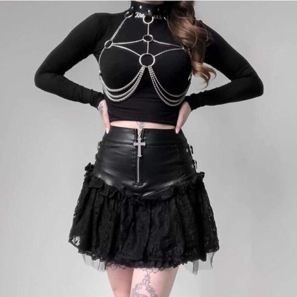 Kinky Cloth 200001886 Metal Chain Strap Chest Bondage