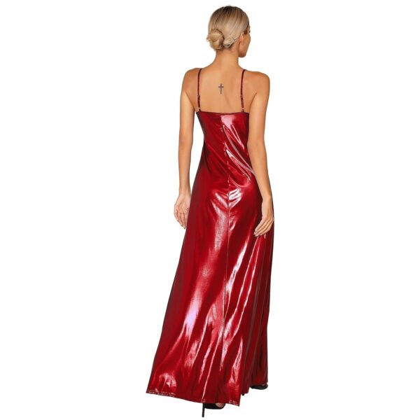 Kinky Cloth Metallic Shiny Maxi Dress