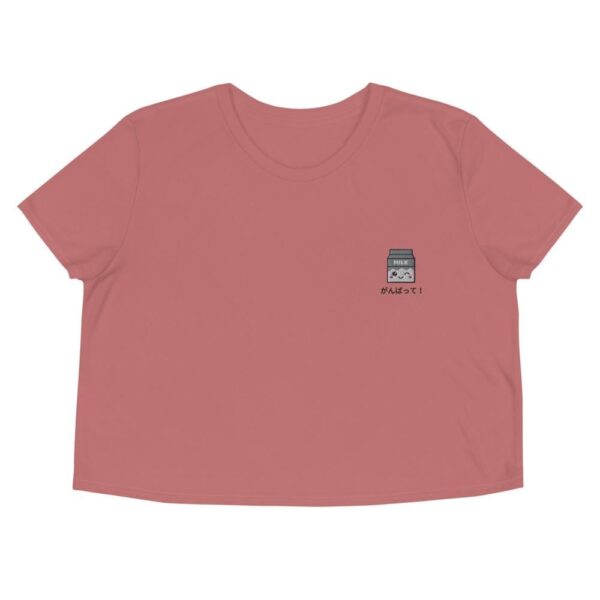 Kinky Cloth Mauve / S Milk Emoji Embroidered Crop Top