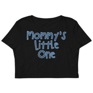 Kinky Cloth XS Mommy's Little One Blue Organic Crop Top