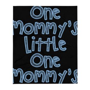 Kinky Cloth Mommy's Little One Blue Throw Blanket