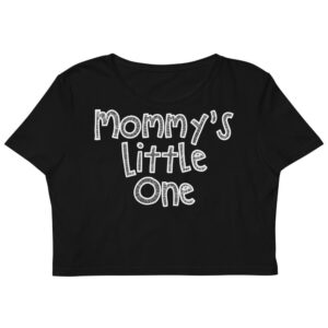 Kinky Cloth XS Mommy's Little One White Organic Crop Top