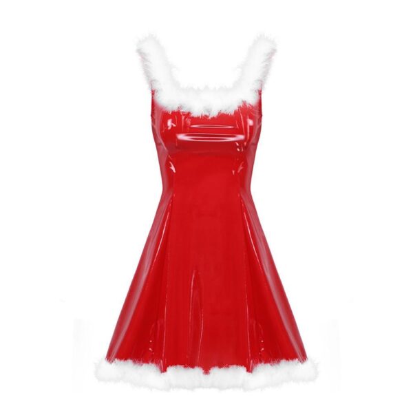 Kinky Cloth 200000347 Mrs Santa Latex Dress With Hat