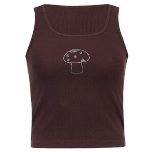 Kinky Cloth Mushroom Diamond Tank Top