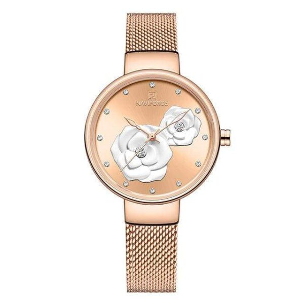 Kinky Cloth 200363144 Rose Gold Naviforce Rose Dress Clock Watch