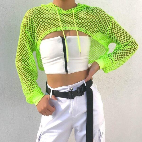 Kinky Cloth 200000791 Neon Green / S Neon Green Mesh Fishnet Top