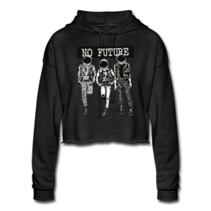 SPOD Women's Cropped Hoodie deep heather / S No Future Astronaut Cropped Hoodie