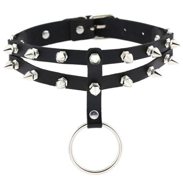 Kinky Cloth 200000162 O-Round Spike Rivet Choker