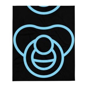 Kinky Cloth Pacifier Blue Throw Blanket