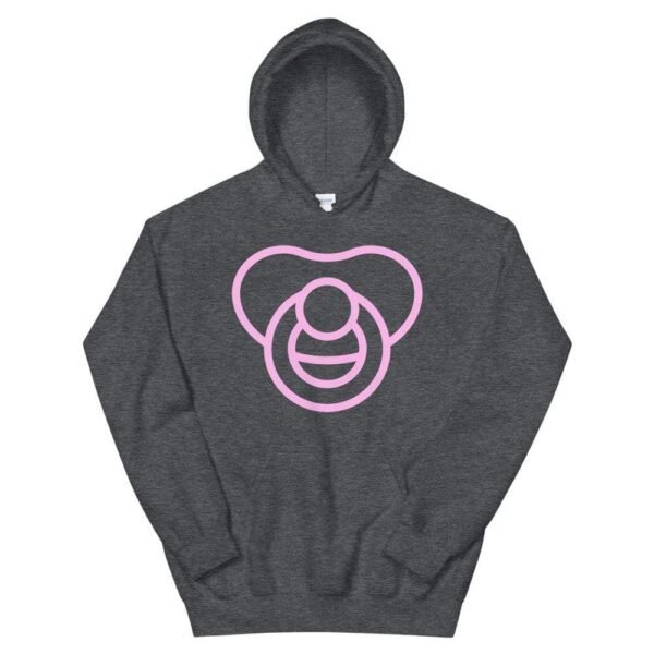 Kinky Cloth Dark Heather / S Pacifier Pink Hoodie