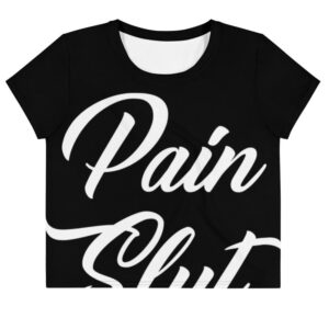 Kinky Cloth XS Pain Slut white Crop Top Tee