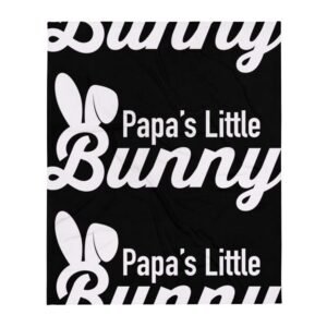 Kinky Cloth Papas Little Bunny white Throw Blanket