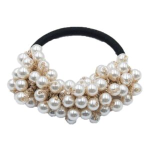 Kinky Cloth 200000395 Champagne Pearl Rubber Bands Beads Ponytail