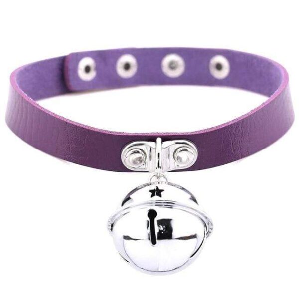 Kinky Cloth purple Pet Kitten Bell Collar