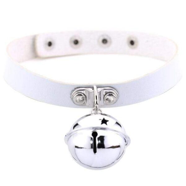 Kinky Cloth white Pet Kitten Bell Collar