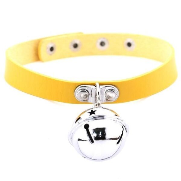 Kinky Cloth yellow Pet Kitten Bell Collar