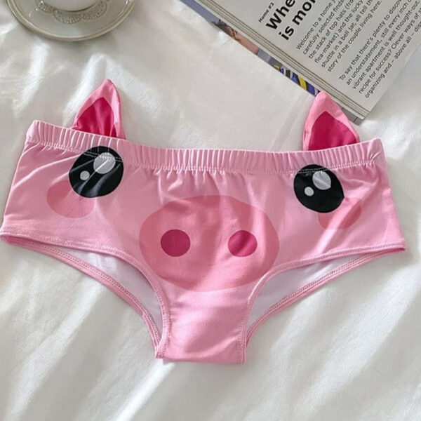 Kinky Cloth Pig 3D Print Pink Panty