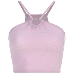 Kinky Cloth 200000790 Pink / L Pink Halter Cropped Tank Top