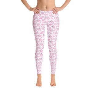 Kinky Cloth Pink Panda Heart Leggings