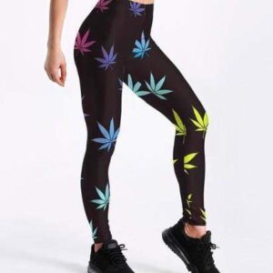 Kinky Cloth leggings Pink Weed Leggings