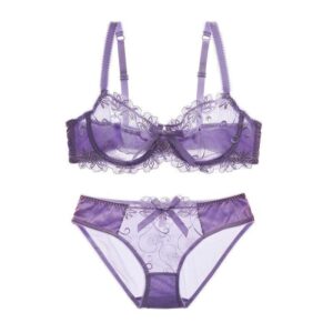 Kinky Cloth 3120601 Purple / 90C Plus Size Ultra Thin Underwear Set