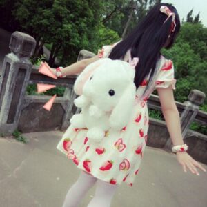 Kinky Cloth 40cm pink Plush Bunny Backpack