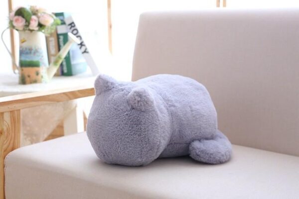 Kinky Cloth Grey Plush Kitty Stuffie Minimalist