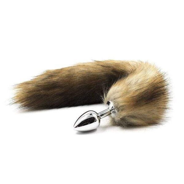 Kinky Cloth Brown Plush Tail Plug