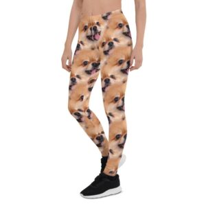 Pomeranian Dog, Faces, Tongue, Funny, Gift, Cute, Dog Lover, Leggings | Buy Online | Kinky Cloth