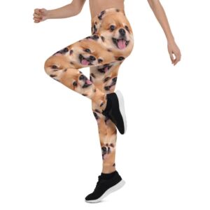 Pomeranian Dog, Faces, Tongue, Funny, Gift, Cute, Dog Lover, Leggings | Buy Online | Kinky Cloth