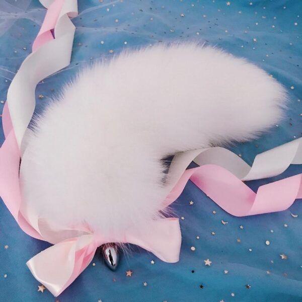 Powder Pink Fox Tail Plug | Buy Online | Kinky Cloth