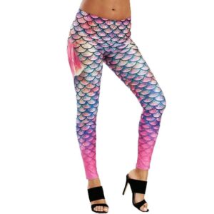 Kinky Cloth Red / L Psychedelic Mermaid Leggings