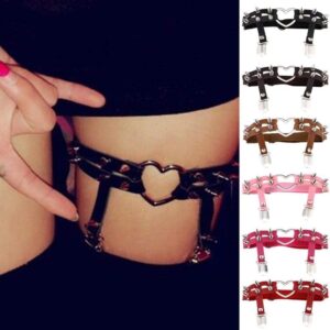 Kinky Cloth accessories Punk Heart Spike Leather Garter