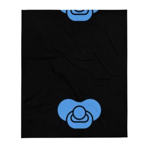 Kinky Cloth Puppy Paci Blue Throw Blanket