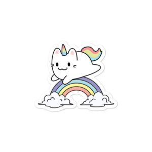 Kinky Cloth 3x3 Pusheen Unicorn Rainbow Sticker