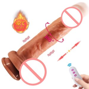 Kinky Cloth Skintone / China Realistic Heating Vibrating Dildo