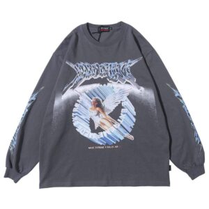 Kinky Cloth 200000791 Dark Gray / S Retro Angel Oversized Shirt