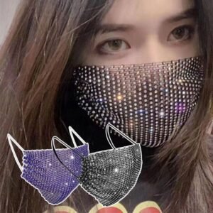 Kinky Cloth Rhinestone Face Mask