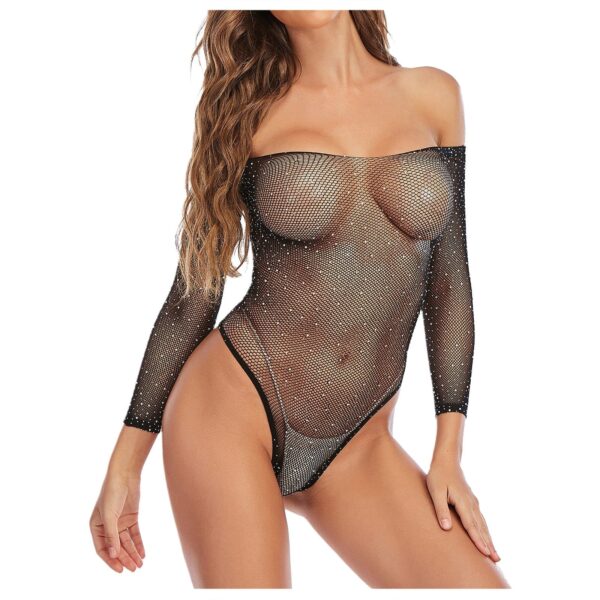 Kinky Cloth Black / S / China Rhinestone Fishnet Bodycon