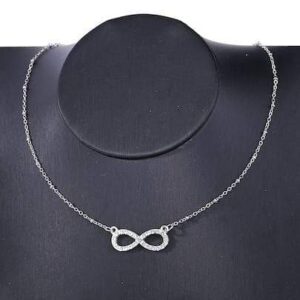 Celeste Clothing Rhinestone Infinity Necklace